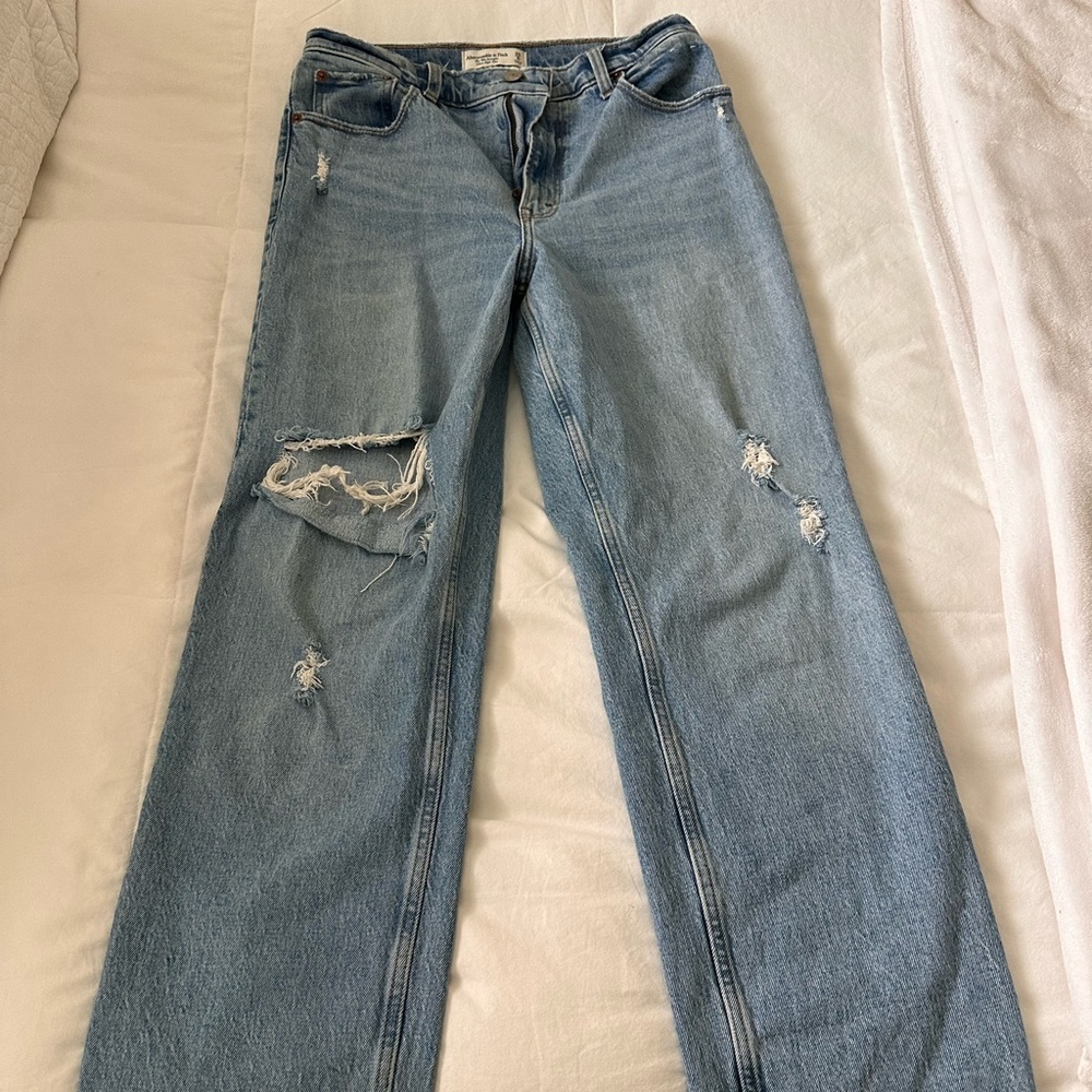Abercrombie 90s Straight leg ultra high rise jeans